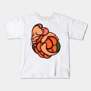 Mink sleeping on a cloudberry Kids T-Shirt